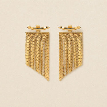 Cascade Line Fringe  Earring