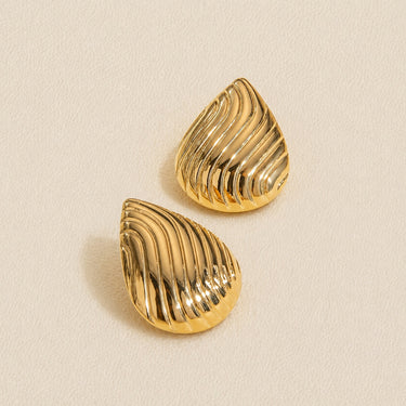 Contour Wave Studs  Earrings
