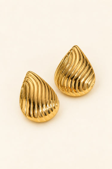 Contour Wave Studs  Earrings