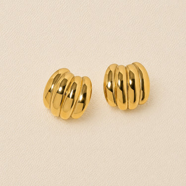 Golden Loop Studs Earrings