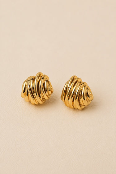 Golden Loop Studs Earrings