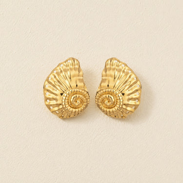 Golden Nautilus Studs