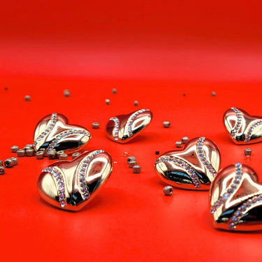 Liora Heart Stud Earrings