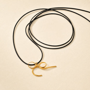 Noir Bow Necklace