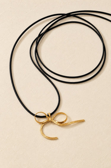 Noir Bow Necklace