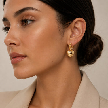 Pure Heart Hoops Earrings