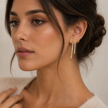 Serena Bow Drops Earrings
