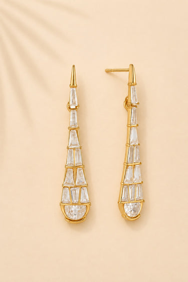 The Crystal Cascade Earrings