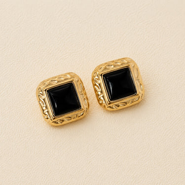 Velour Noir Studs Earrings