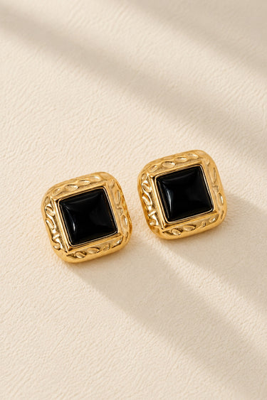 Velour Noir Studs Earrings